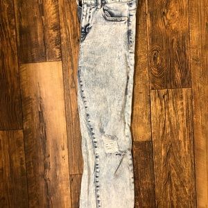 Kendall and Kylie acid wash jeans